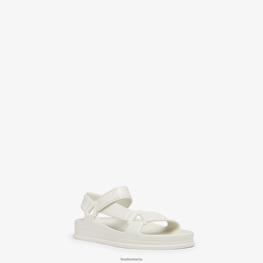 sandale de cauciuc alb Fendi femei încălţăminte 86084L1396