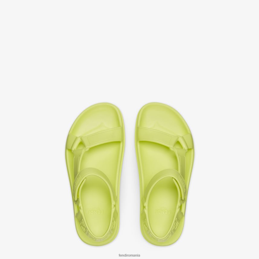 sandale de cauciuc neon galben Fendi femei încălţăminte 86084L1397