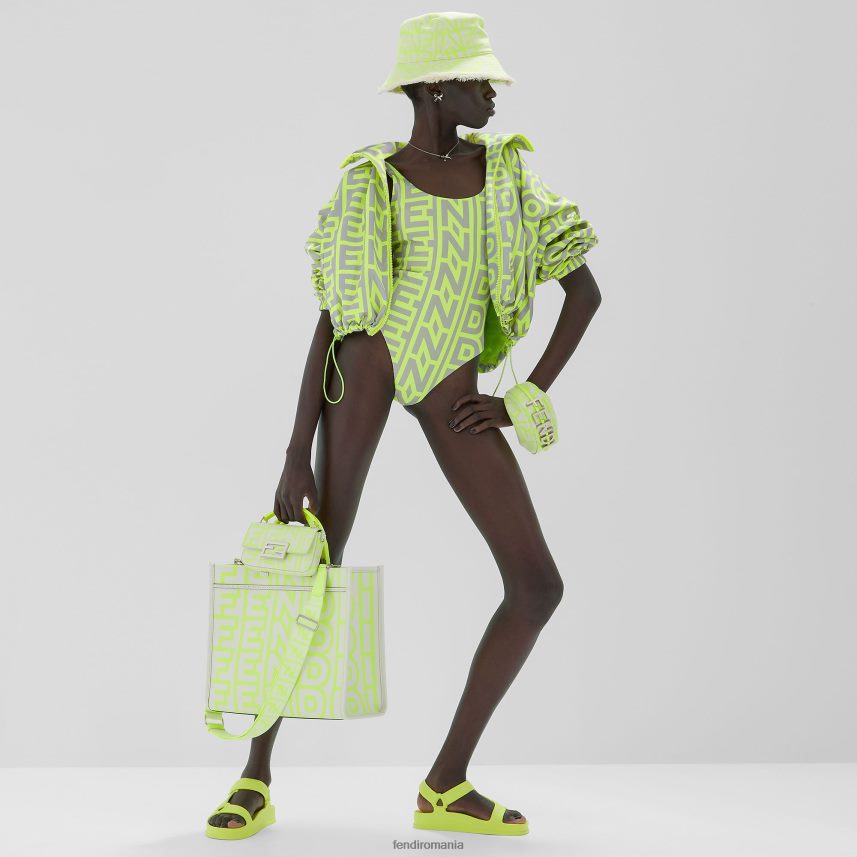 sandale de cauciuc neon galben Fendi femei încălţăminte 86084L1397