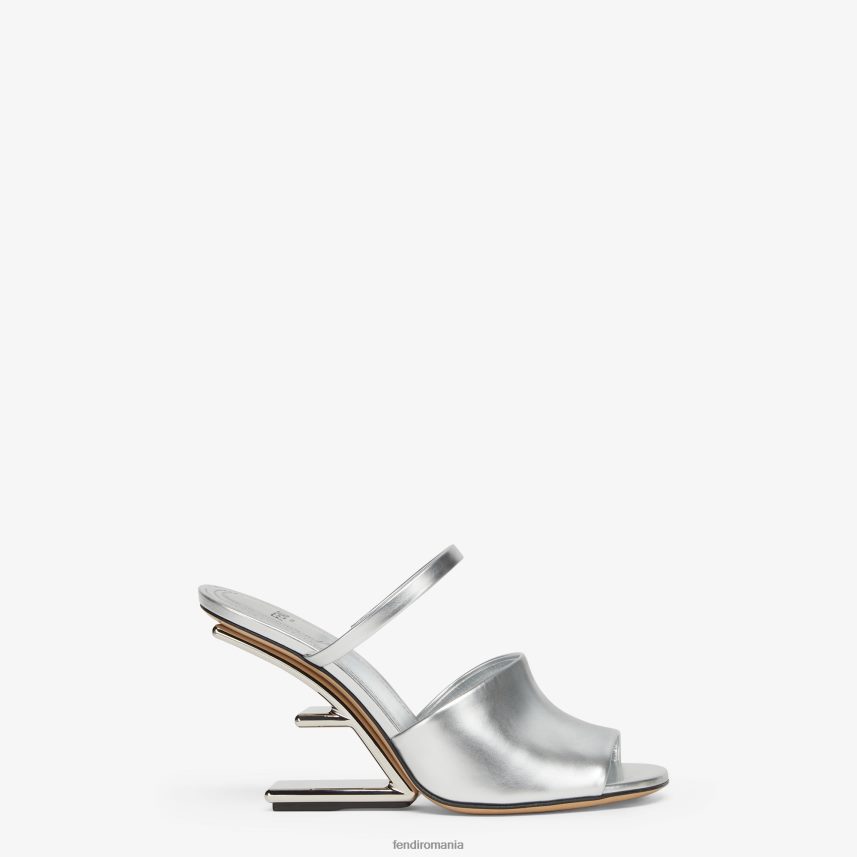 sandale din piele cu toc argint Fendi femei încălţăminte 86084L1341