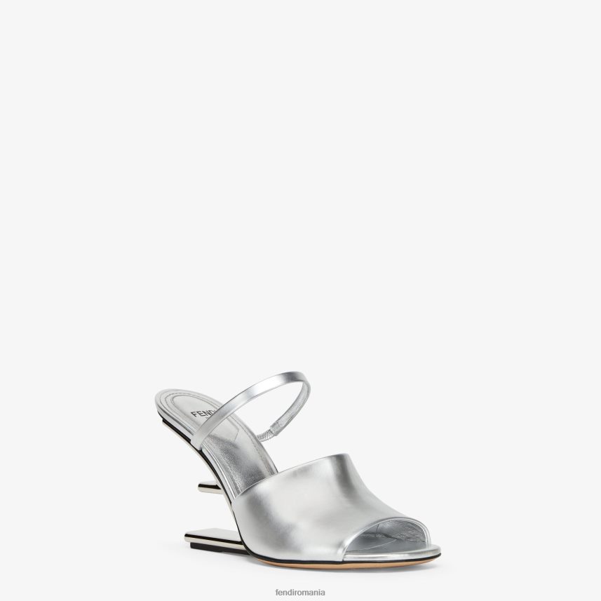 sandale din piele cu toc argint Fendi femei încălţăminte 86084L1341