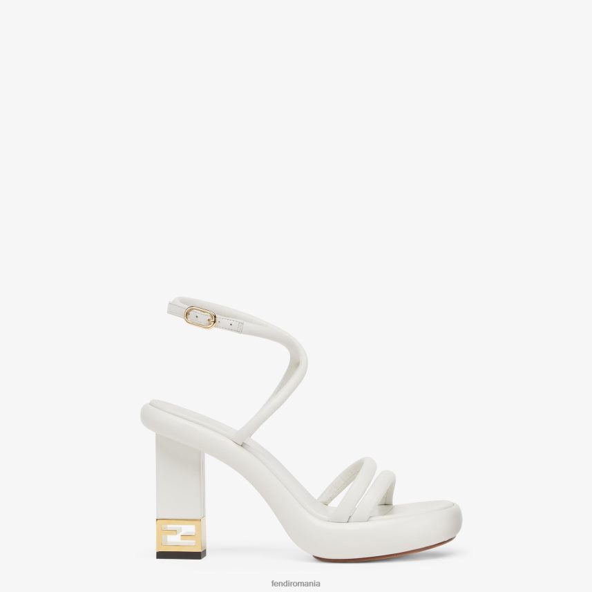 sandale din piele nappa alb Fendi femei încălţăminte 86084L1295
