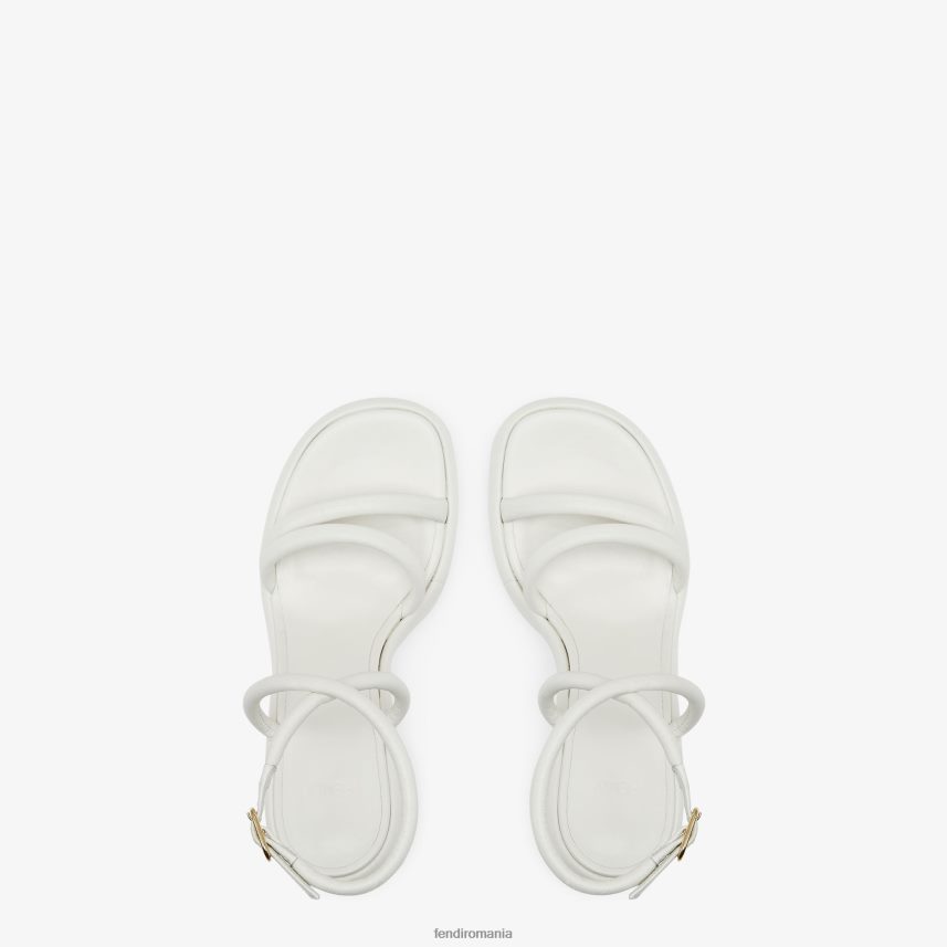sandale din piele nappa alb Fendi femei încălţăminte 86084L1295
