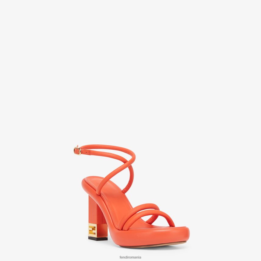 sandale din piele nappa portocale Fendi femei încălţăminte 86084L1314