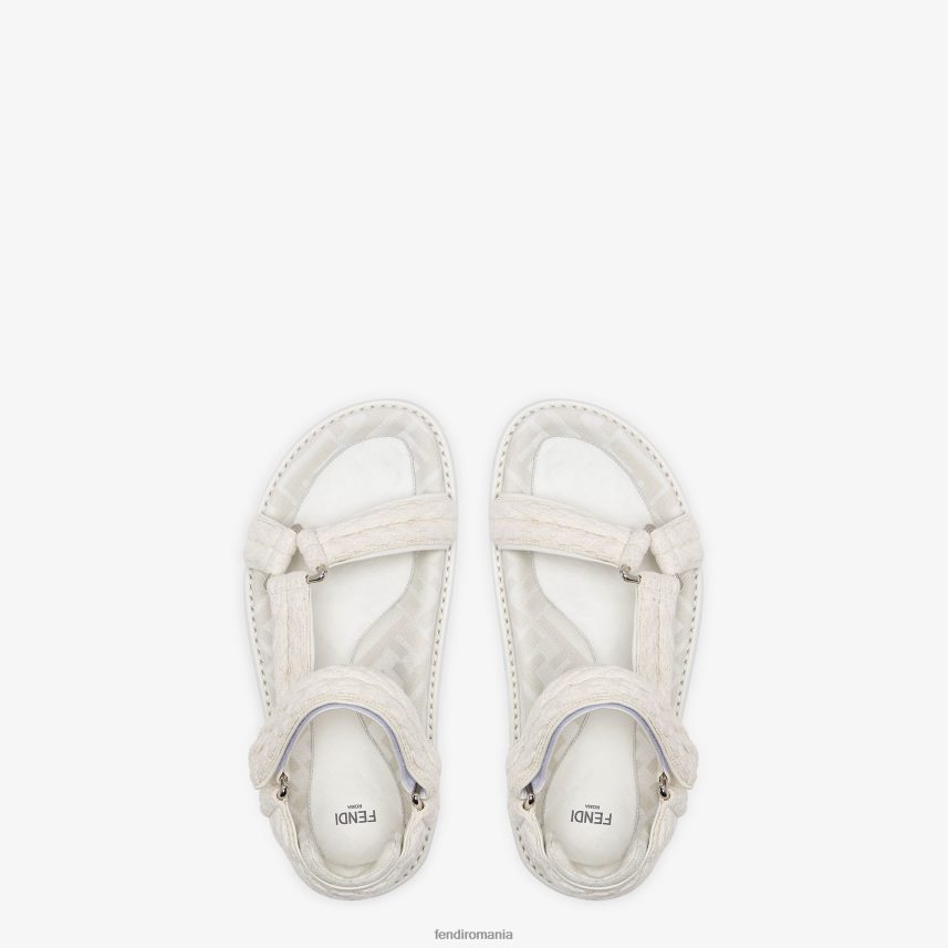 sandale din stofa bej Fendi femei încălţăminte 86084L1297