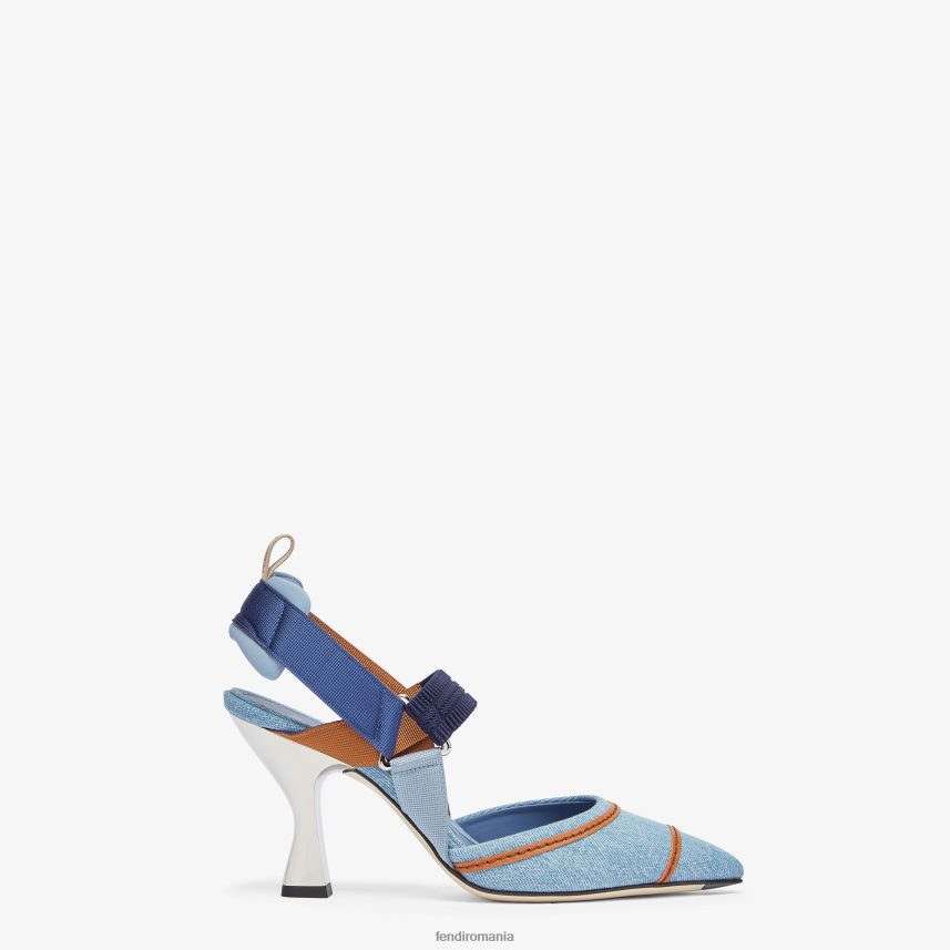 slingback cu toc înalt cu broderie multicolor Fendi femei încălţăminte 86084L1312