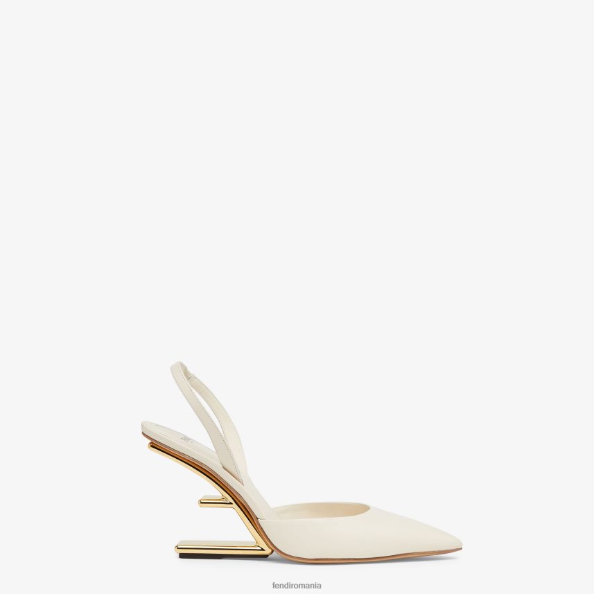 slingback din piele cu toc înalt alb Fendi femei încălţăminte 86084L1366