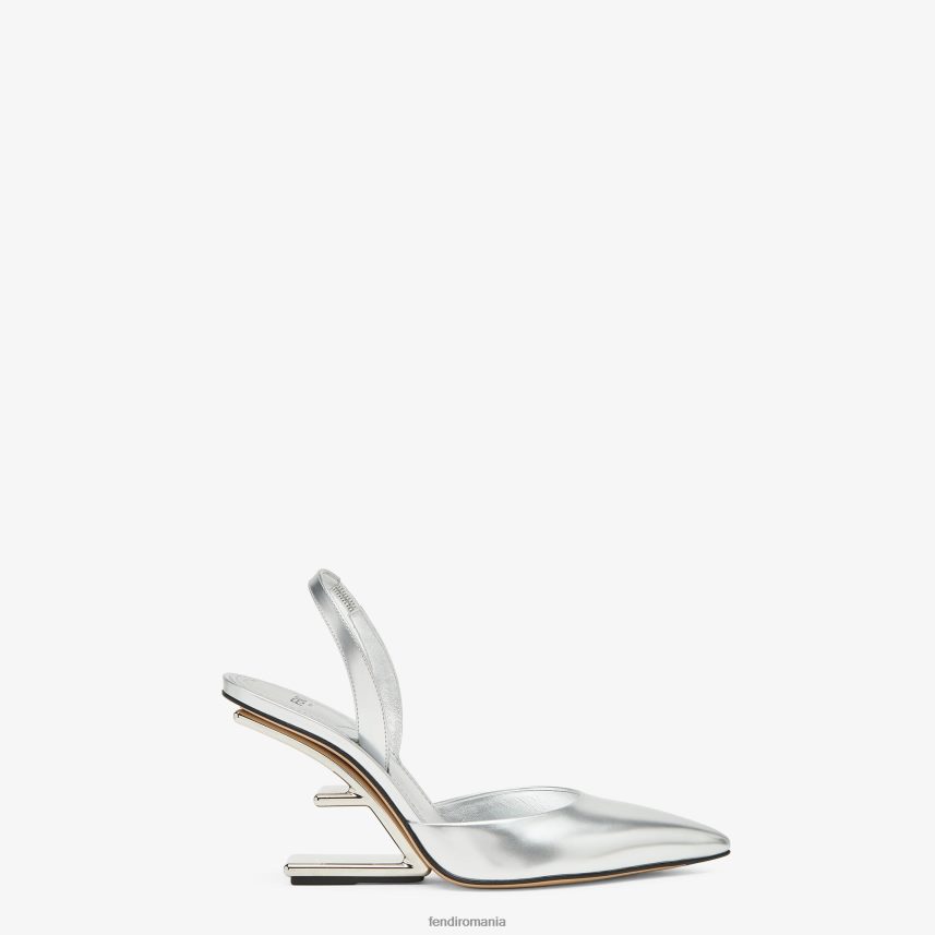 slingback din piele cu toc înalt argint Fendi femei încălţăminte 86084L1354