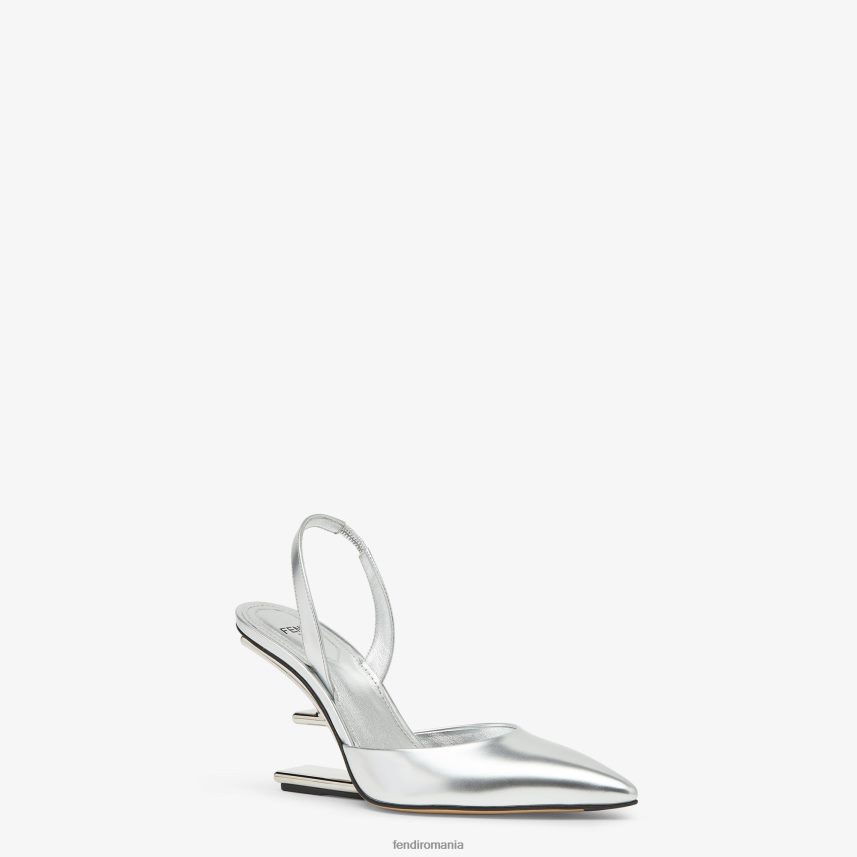 slingback din piele cu toc înalt argint Fendi femei încălţăminte 86084L1354
