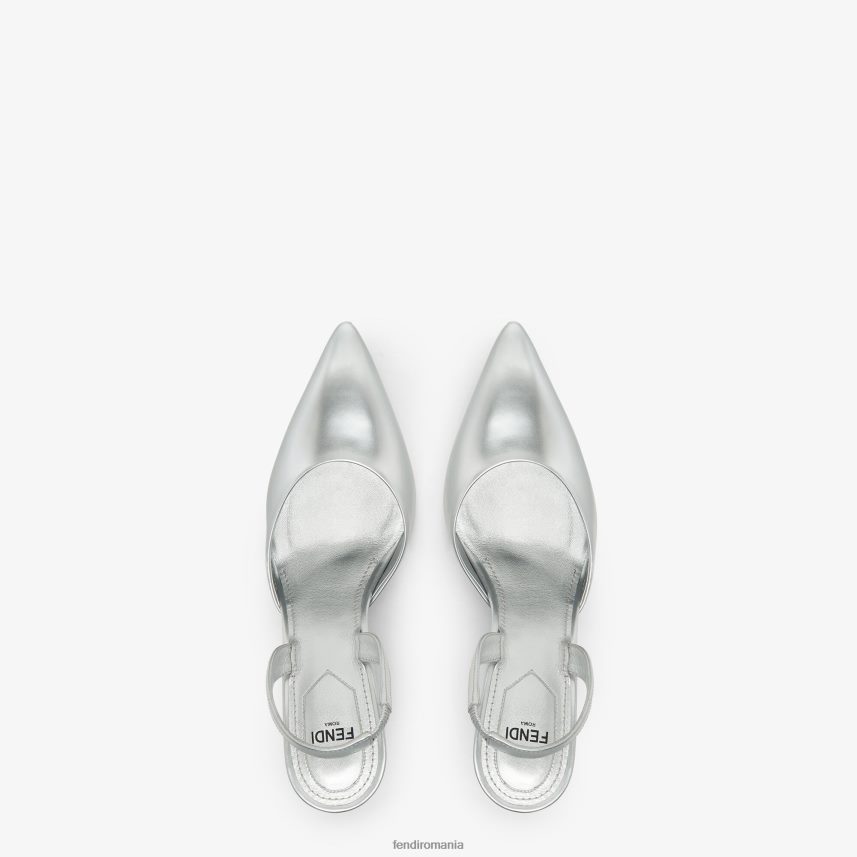 slingback din piele cu toc înalt argint Fendi femei încălţăminte 86084L1354