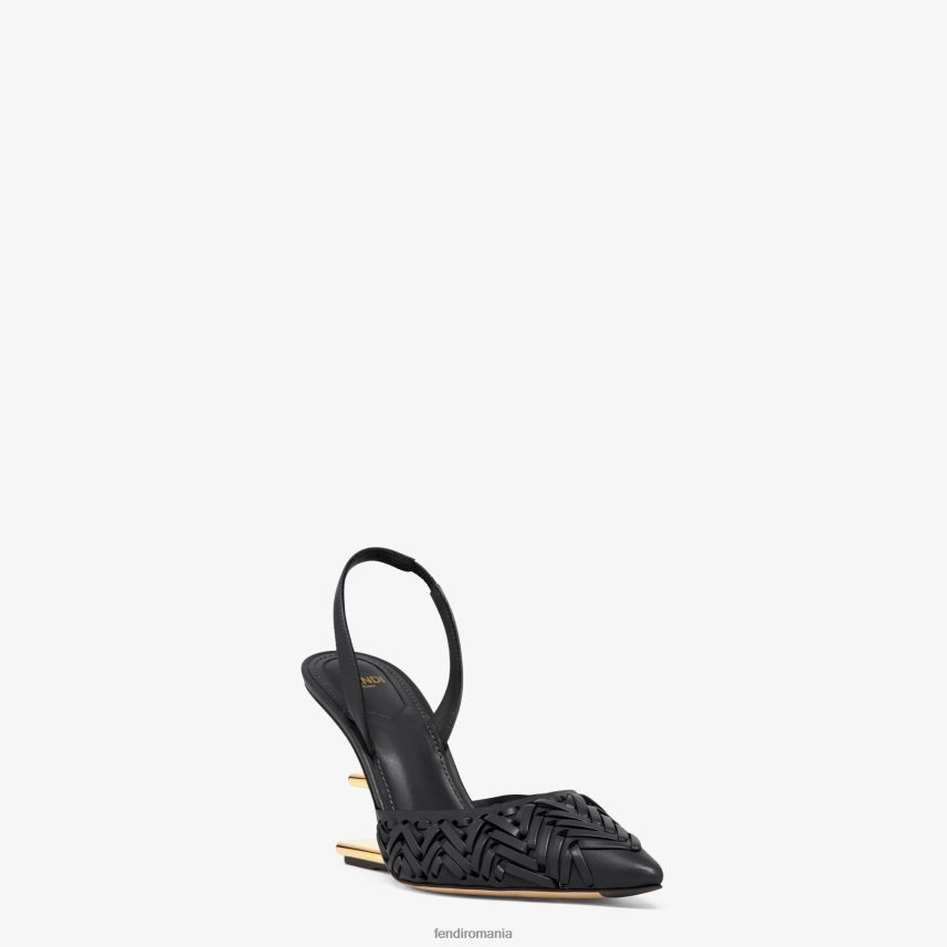 slingback din piele cu toc înalt negru Fendi femei încălţăminte 86084L1274