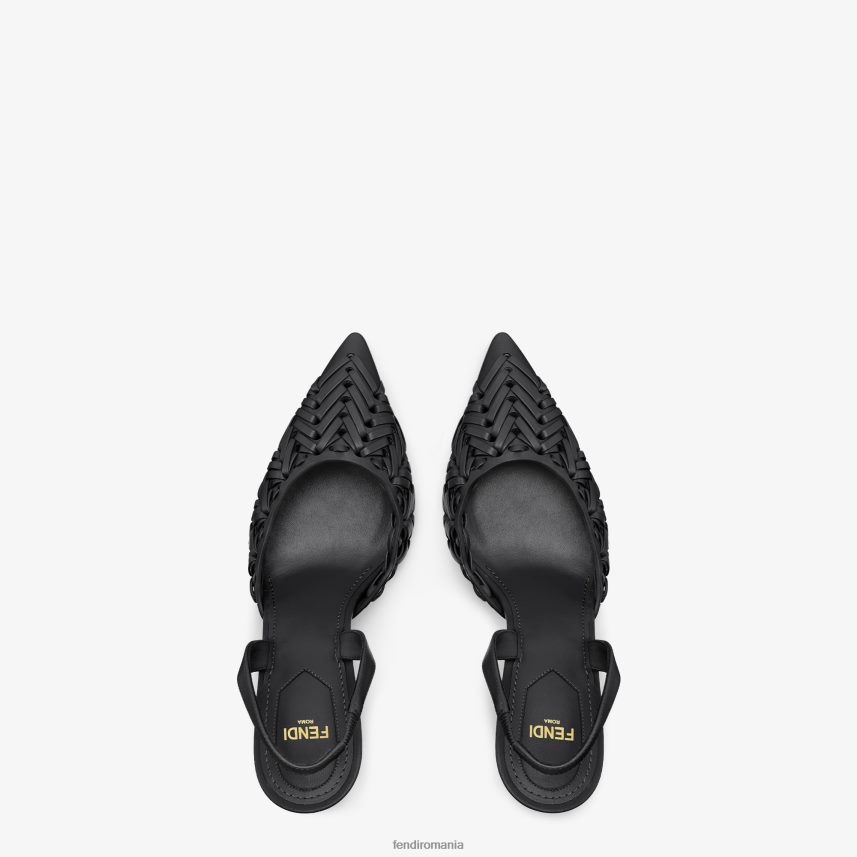 slingback din piele cu toc înalt negru Fendi femei încălţăminte 86084L1274