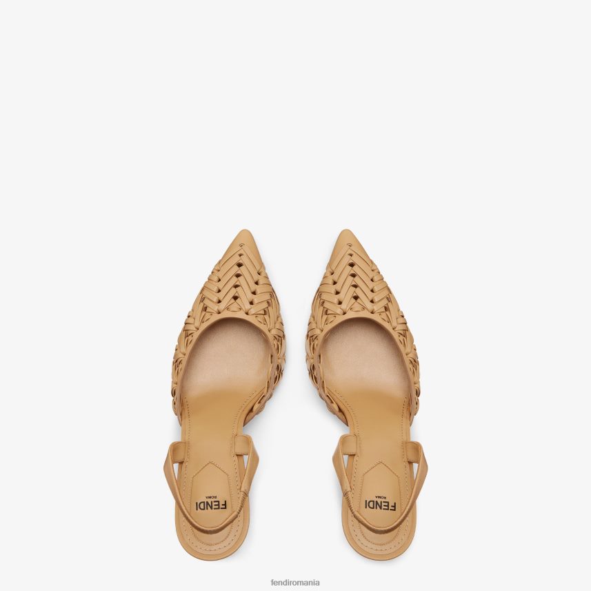 slingback din piele cu toc înalt negru Fendi femei încălţăminte 86084L1275