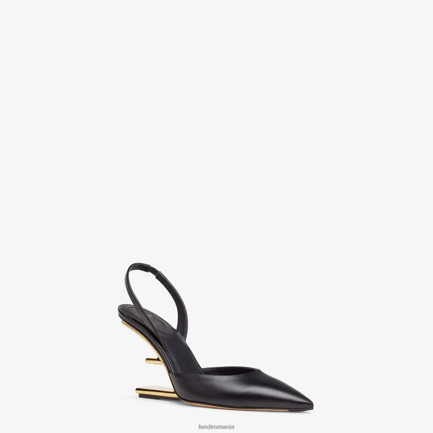 slingback din piele cu toc înalt negru Fendi femei încălţăminte 86084L1280