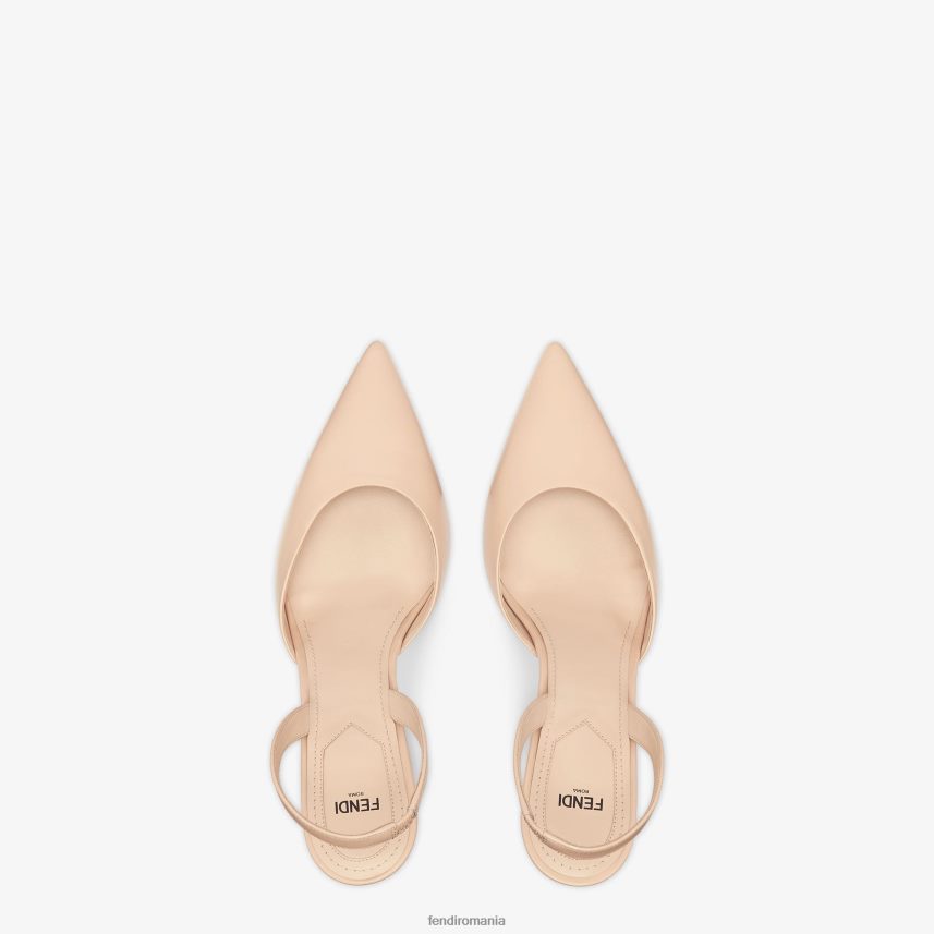 slingback din piele palida cu toc roz Fendi femei încălţăminte 86084L1281