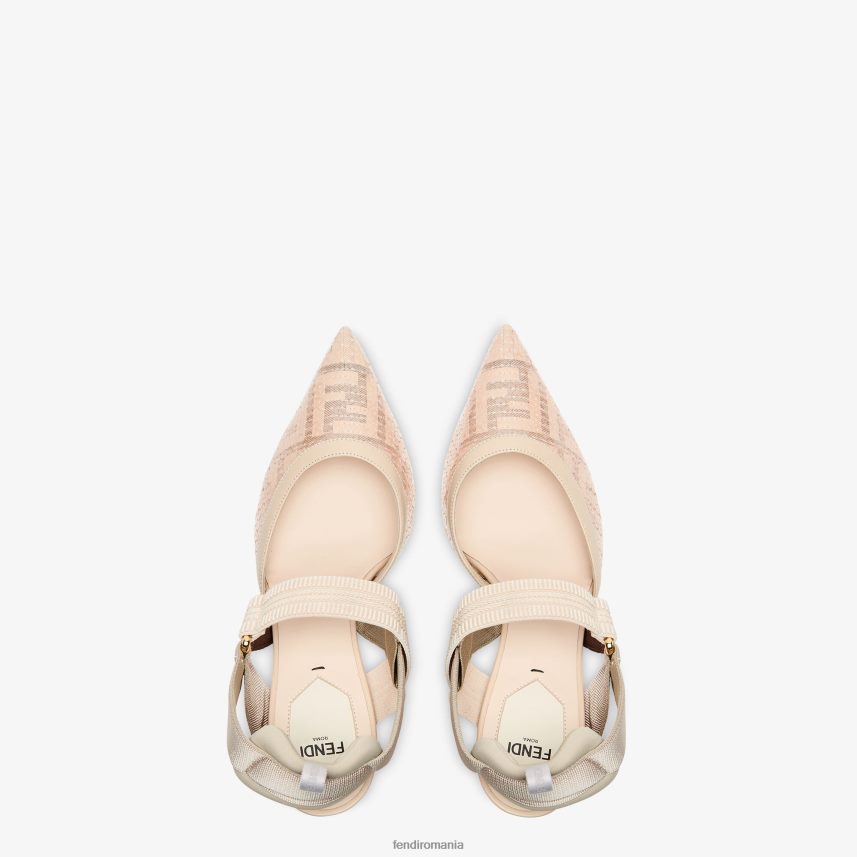 slingback din plasă cu toc înalt negru Fendi femei încălţăminte 86084L1305