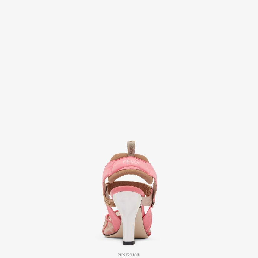 slingback din plasă cu toc înalt roz Fendi femei încălţăminte 86084L1323