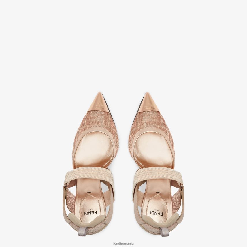 slingback din plasă cu toc înalt roz Fendi femei încălţăminte 86084L1324