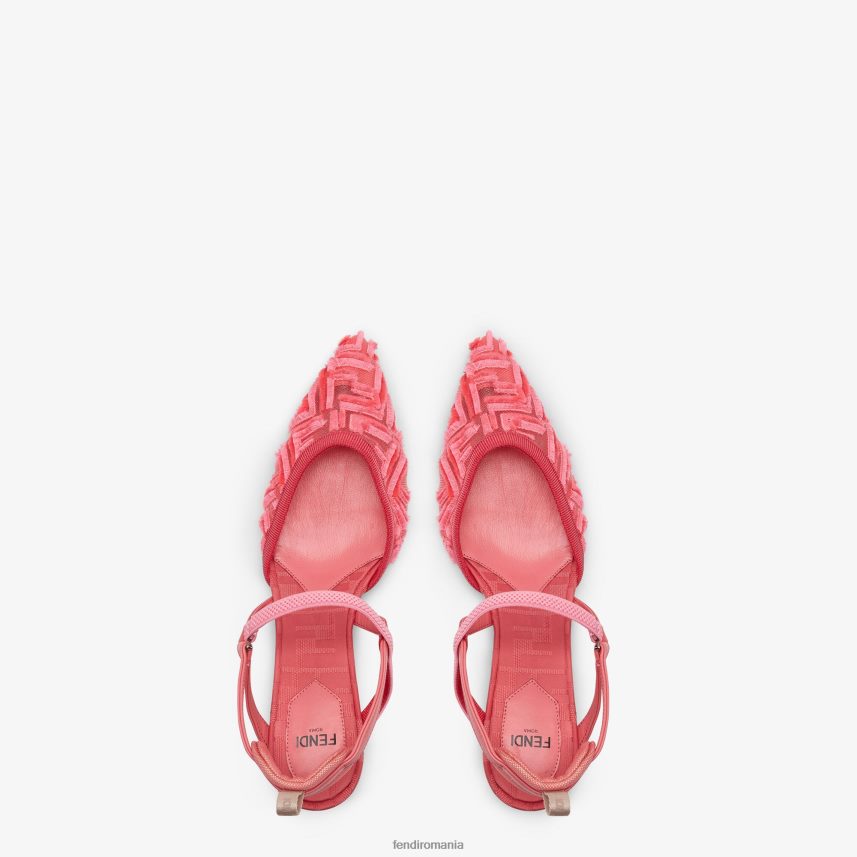 slingback din plasă cu toc înalt roz Fendi femei încălţăminte 86084L1347