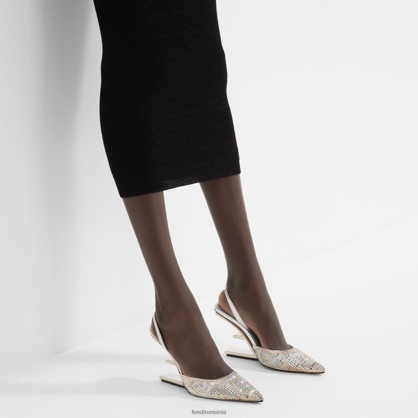 strasuri cu toc înalt argint Fendi femei încălţăminte 86084L1317