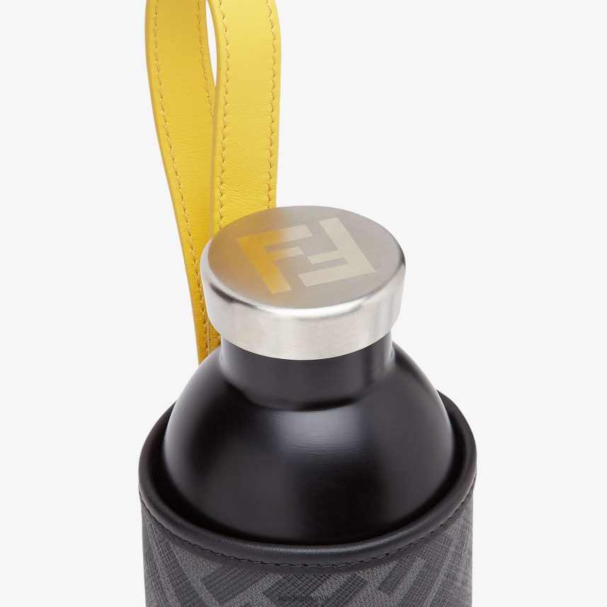 Balon de 24 de sticle cu capac din material textil negru Fendi bărbați accesorii 86084L2515