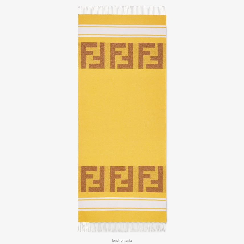prosop de plajă din țesătură galben Fendi bărbați accesorii 86084L2075
