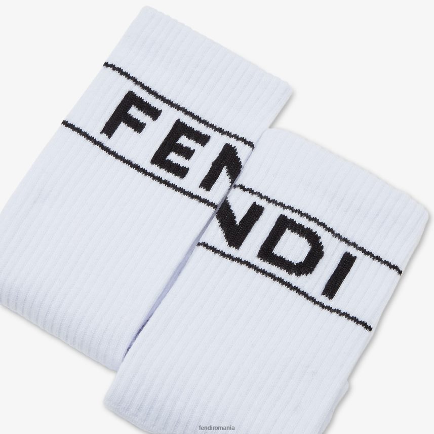 șosete terry alb Fendi bărbați accesorii 86084L2388