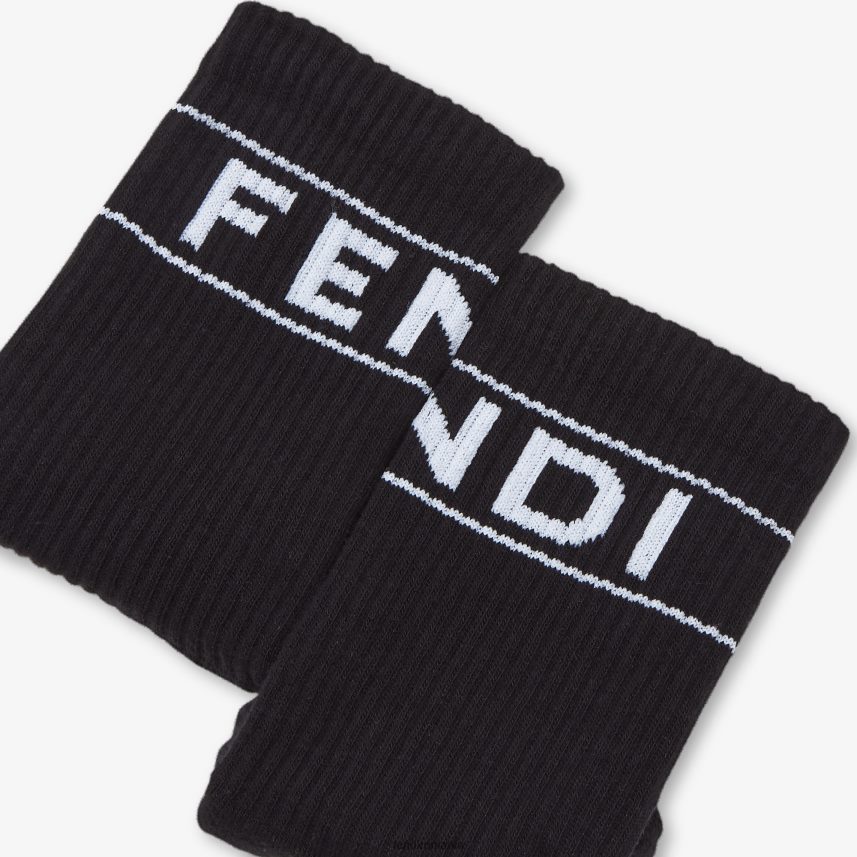 șosete terry negru Fendi bărbați accesorii 86084L2383