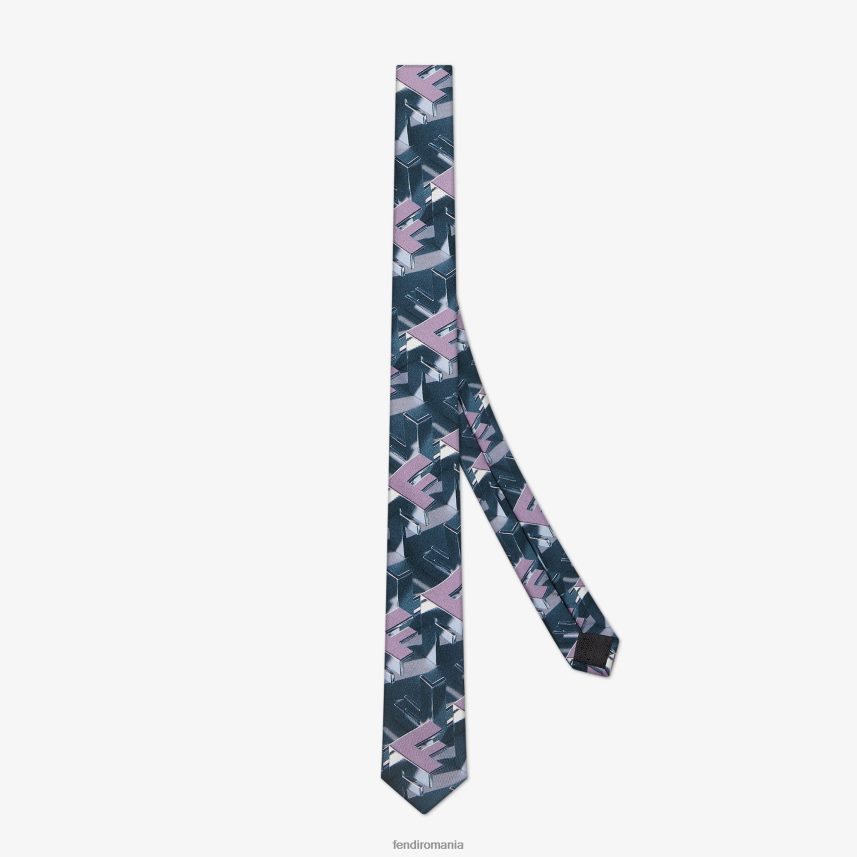 cravată de mătase multicolor Fendi bărbați accesorii 86084L2366