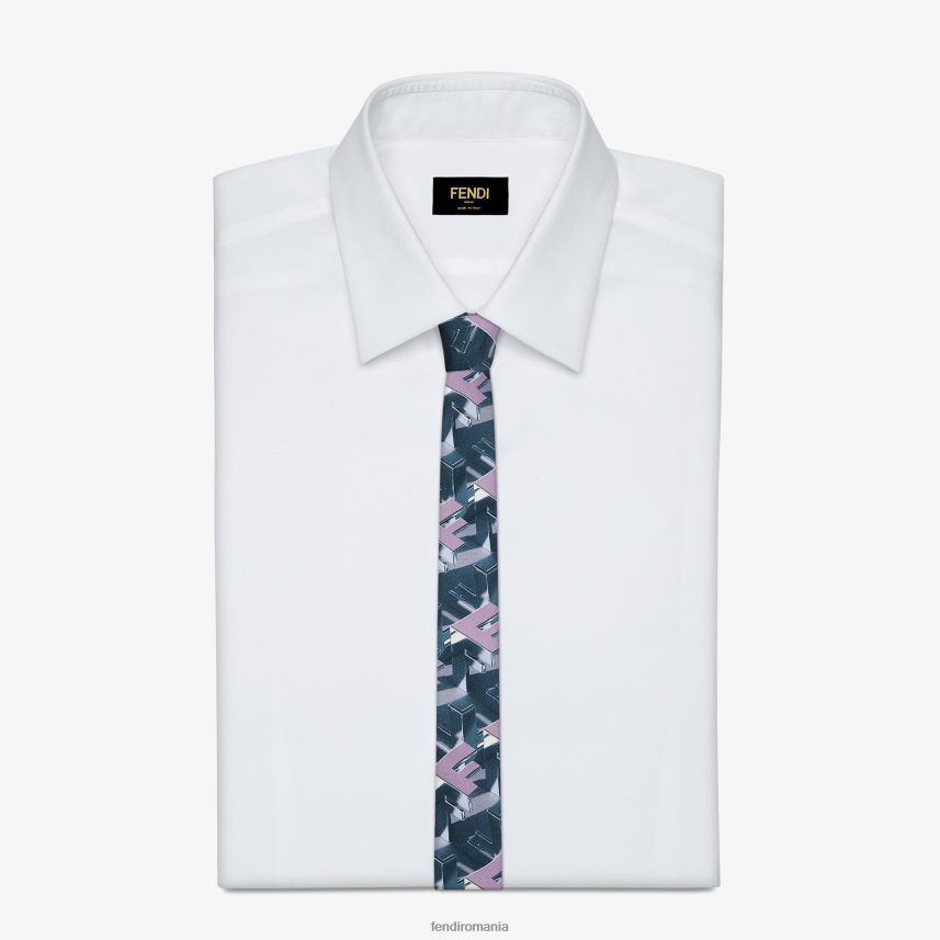 cravată de mătase multicolor Fendi bărbați accesorii 86084L2366