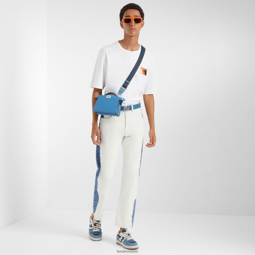 centura de caiman albastru deschis Fendi bărbați accesorii 86084L2437