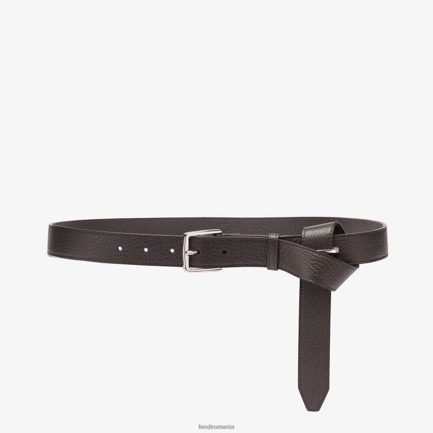 curea de piele maro Fendi bărbați accesorii 86084L2335