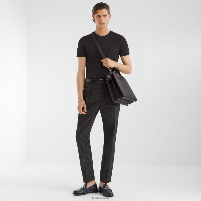 curea de piele negru Fendi bărbați accesorii 86084L2381