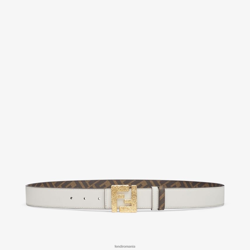 ff centura reversibila din piele gri Fendi bărbați accesorii 86084L2436