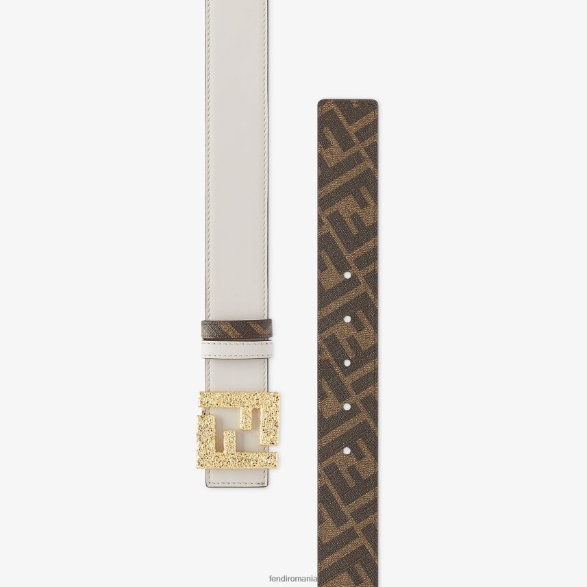 ff centura reversibila din piele gri Fendi bărbați accesorii 86084L2436