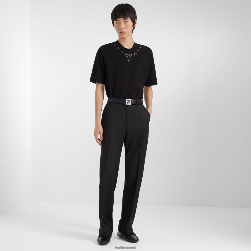 ff centura reversibila din piele negru Fendi bărbați accesorii 86084L2435