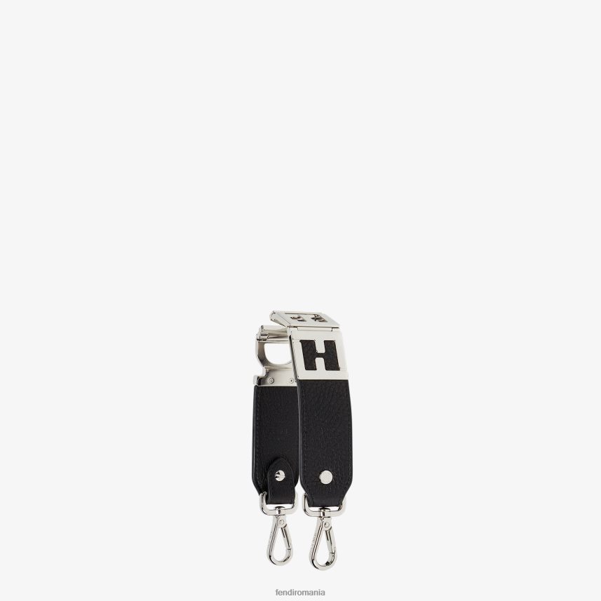 curea de umăr din piele negru Fendi bărbați accesorii 86084L2340