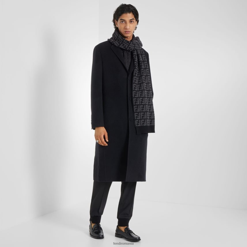 eșarfă de cașmir negru Fendi bărbați accesorii 86084L2455