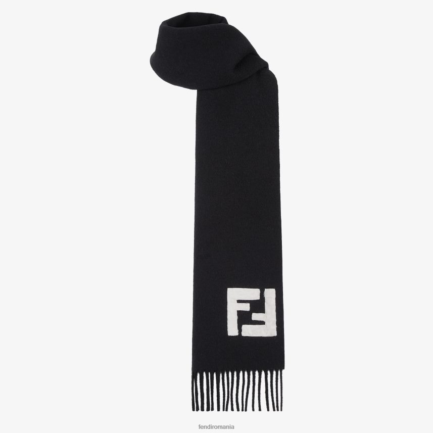 eșarfă din lână și cașmir negru Fendi bărbați accesorii 86084L2479