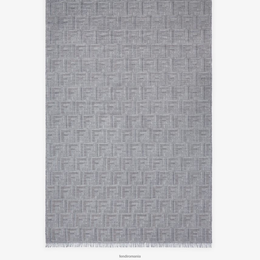 eșarfă din lână și mătase albastru Fendi bărbați accesorii 86084L2545