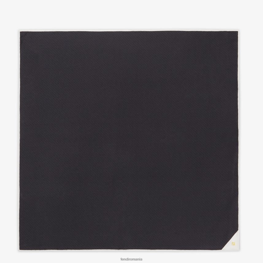 foulard de mătase gri Fendi bărbați accesorii 86084L2542