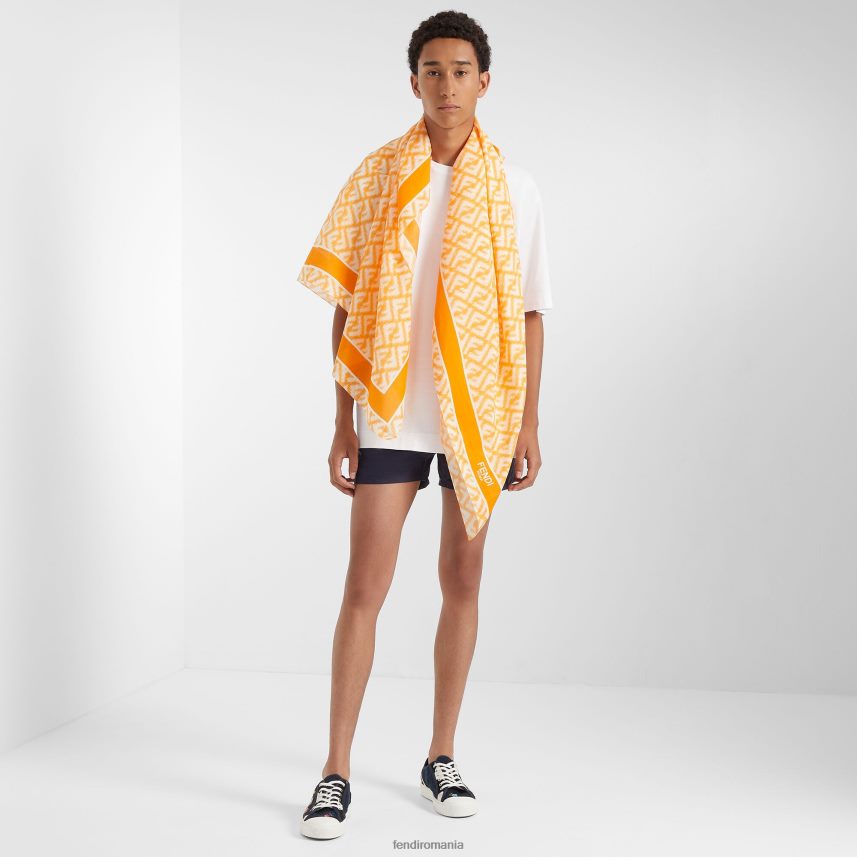 pareo de matase si bumbac multicolor Fendi bărbați accesorii 86084L2076