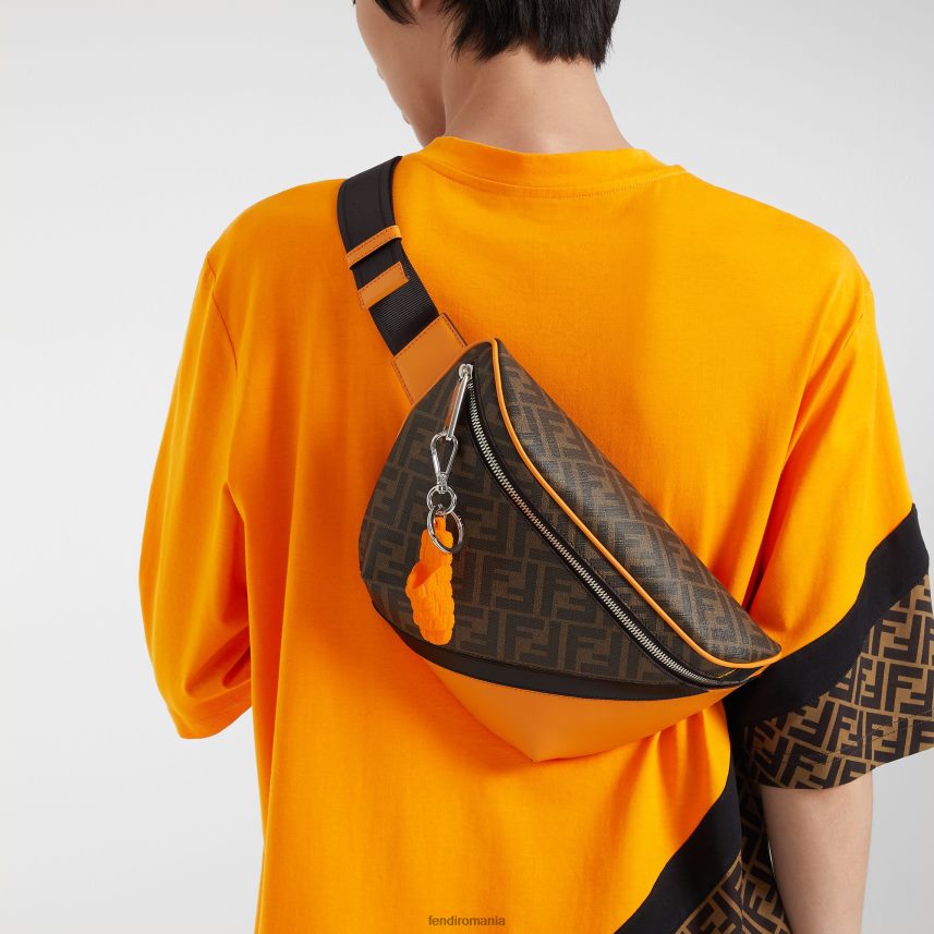 carcasă de cauciuc pentru chei portocale Fendi bărbați accesorii 86084L2414