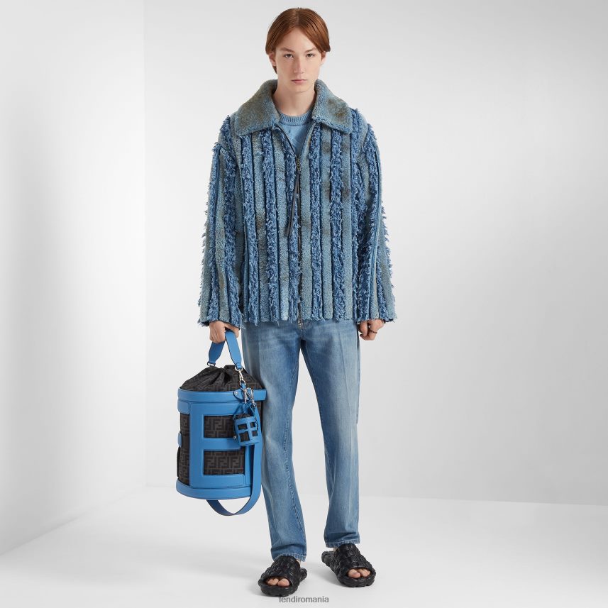 farmec piele geantă albastru deschis Fendi bărbați accesorii 86084L2417