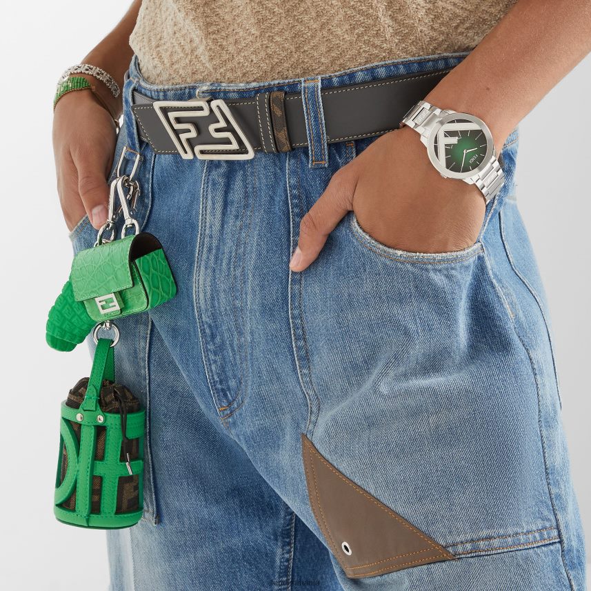 farmec piele geantă verde Fendi bărbați accesorii 86084L2418