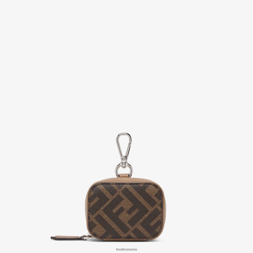 husa din piele bej Fendi bărbați accesorii 86084L2493