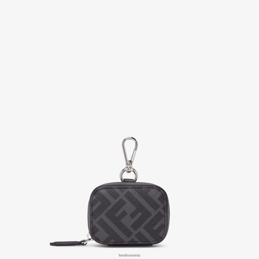 husa din piele negru Fendi bărbați accesorii 86084L2497