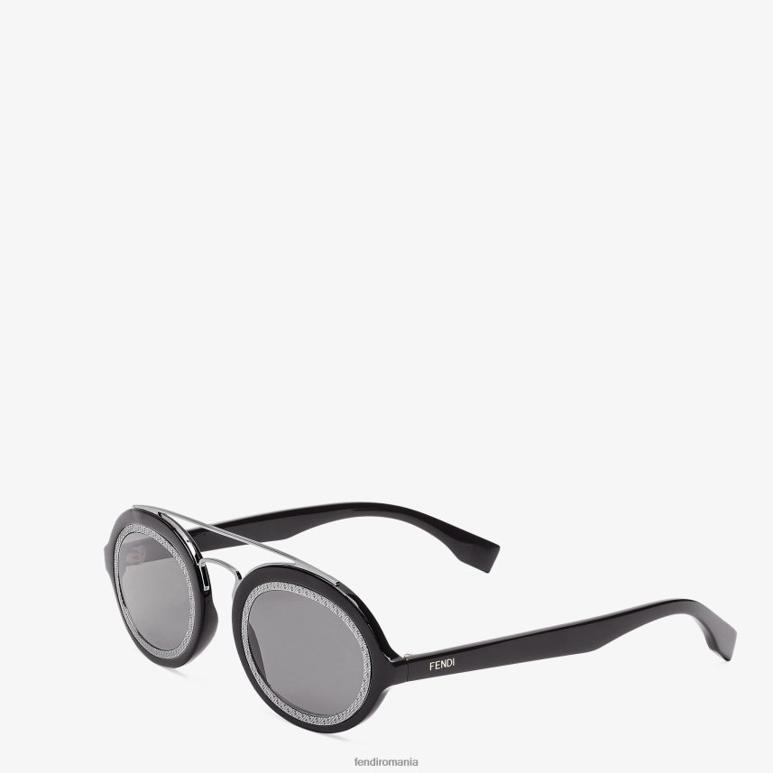 ochelari de soare de prezentare de modă din acetat cu lentile negru Fendi bărbați accesorii 86084L2421