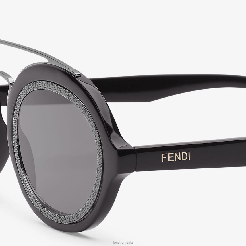 ochelari de soare de prezentare de modă din acetat cu lentile negru Fendi bărbați accesorii 86084L2421