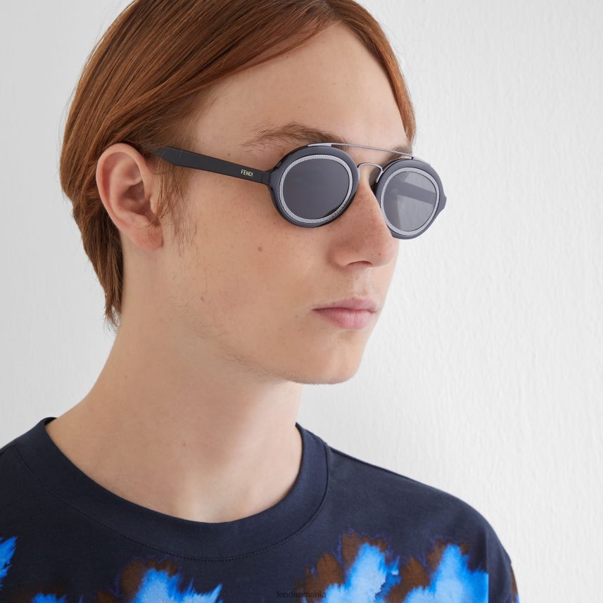 ochelari de soare de prezentare de modă din acetat cu lentile negru Fendi bărbați accesorii 86084L2421